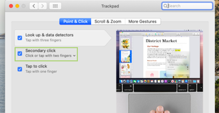 How to enable (or disable) the two finger right-click on macOS