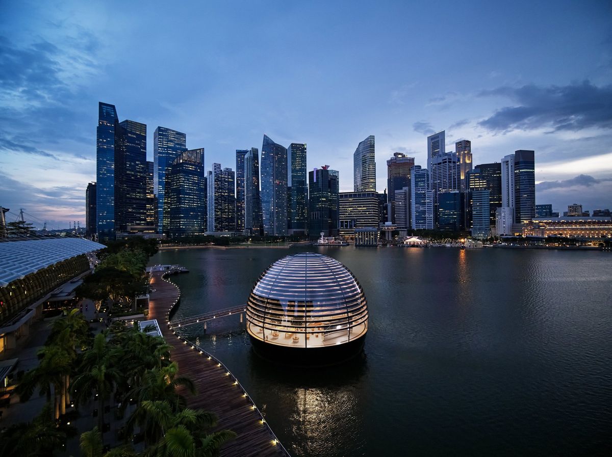 Apple Nso Marina Bay Sands Aerial View