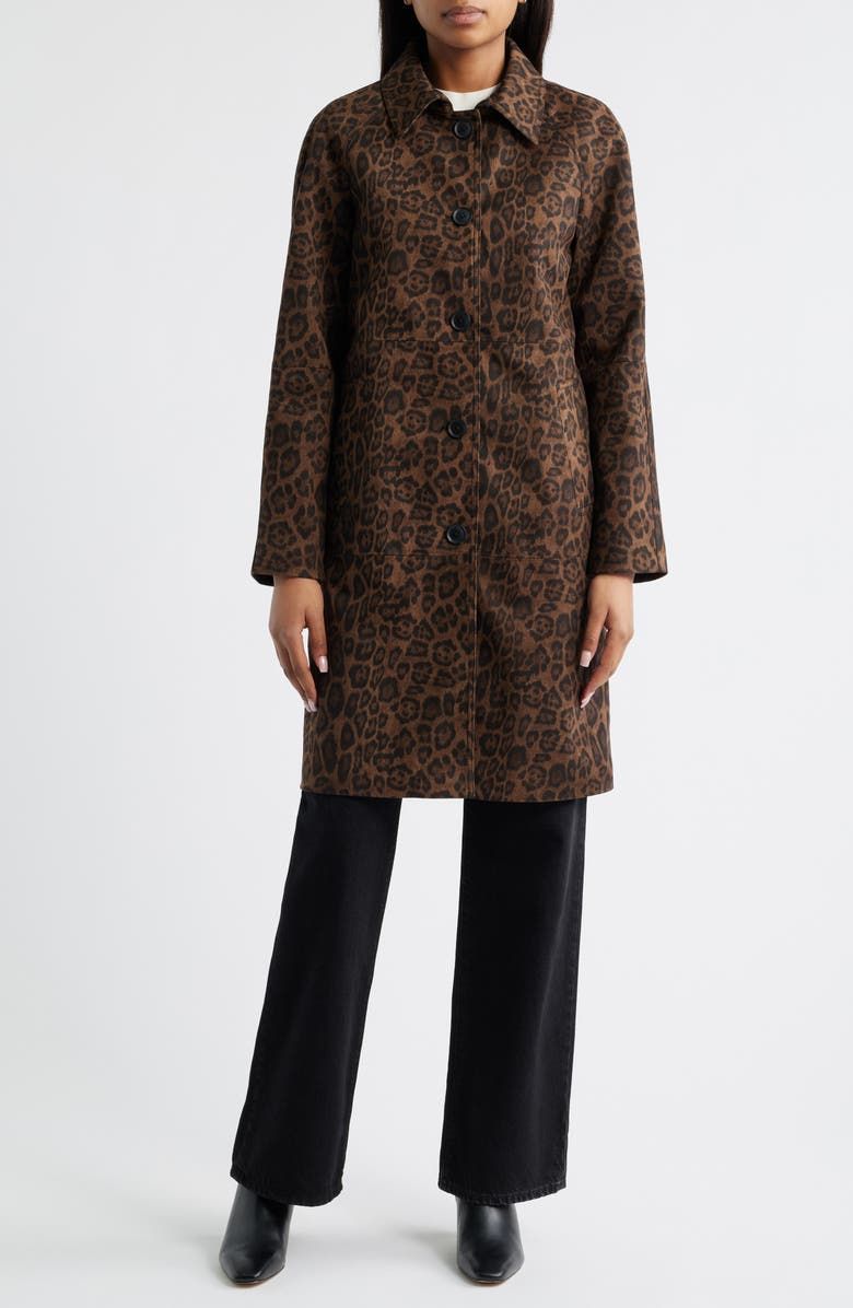 Paneled Faux Suede Coat