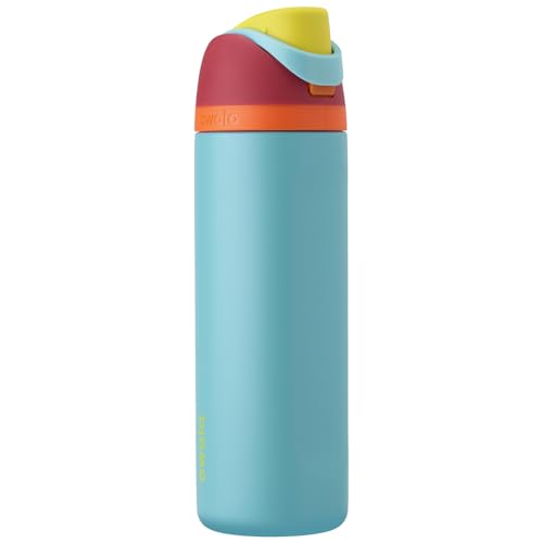 Owala Freesip Insulated Stainless Steel Water Bottle With Straw, BPA-Free, 24 Oz, Summer Sweetness