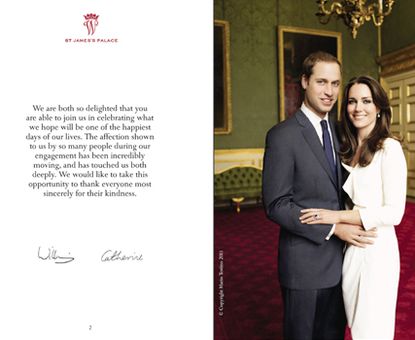 Prince William and Kate Middleton wedding programme - Official Royal Wedding programme