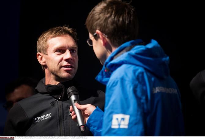 Jens Voigt interviewed before the race