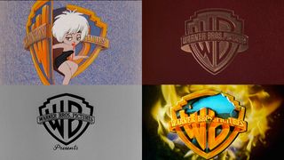 Warner Bros logo; a mix of movie logos