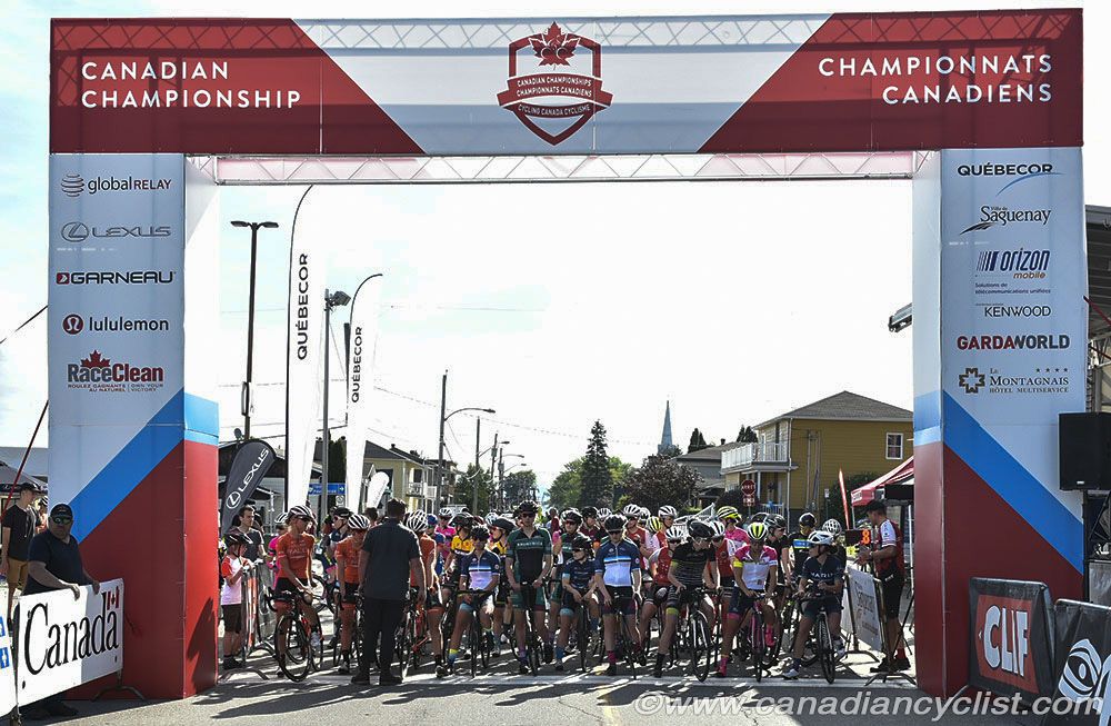 Women prepare to start their 120.8 km race