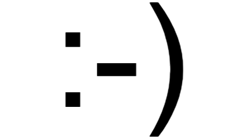 sideways happy face emote