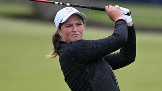 Lottie Woad takes a shot at the AIG Women's Open