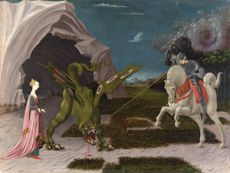 St George and the Dragon, about 1445–60, 22in by 29in, by Paolo Uccello (1396/97–1475), National Gallery, London.