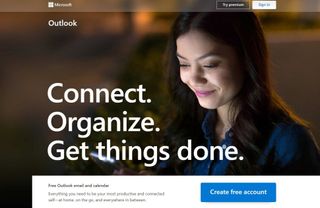 Outlook's homepage