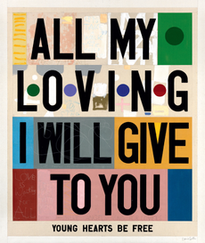 All My Loving, 2013, mixed media on canvas, 72in by 60¼in, by David Spiller (1942–2018), Heckfield Place, Hampshire.