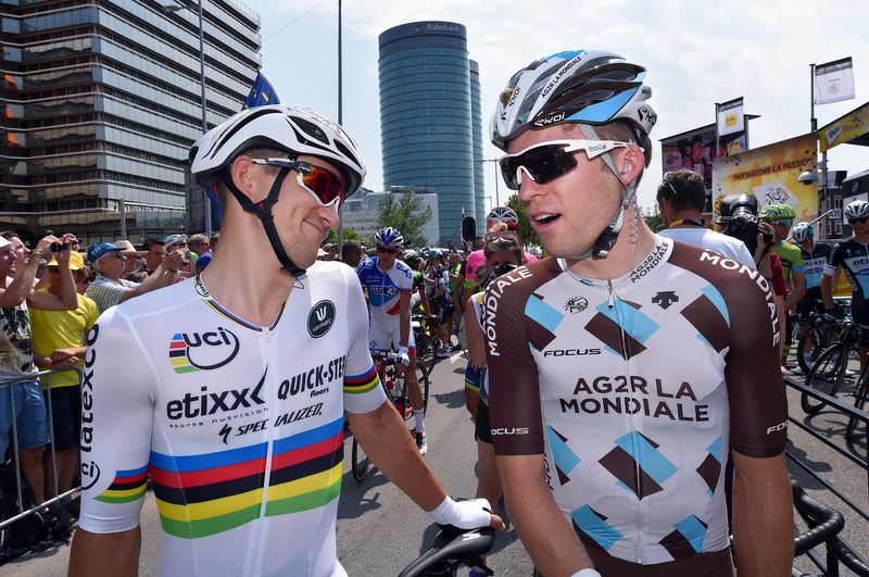 Michael Kwiatkowski and Jan Bakelants (Ag2r)