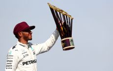 Lewis Hamilton celebrates winning Canadian grand Prix