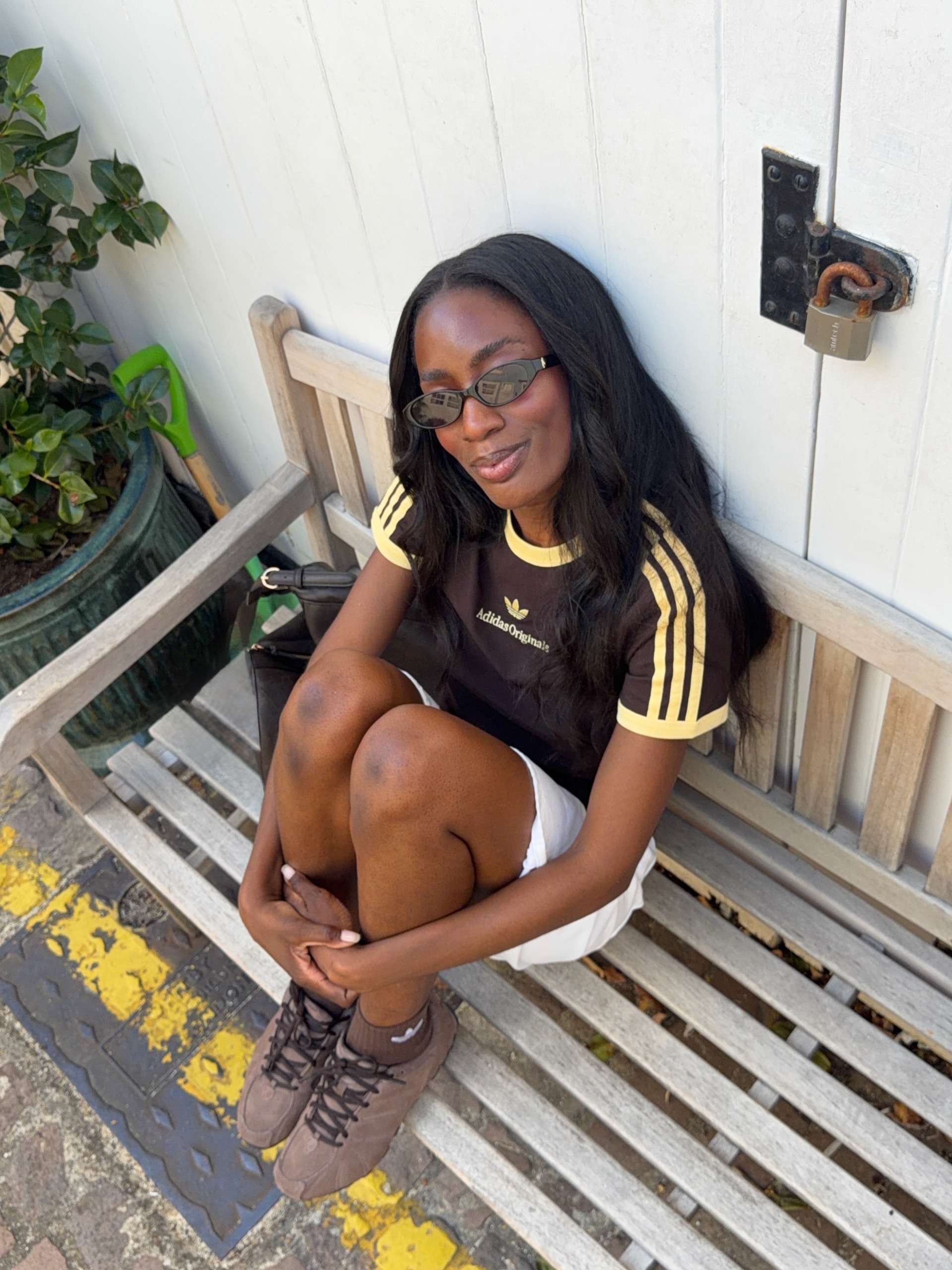 @_livmadeline wearing Adidas sneakers