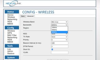 NexusLink Wireless Gaming Bridge WB-1750 app screenshot