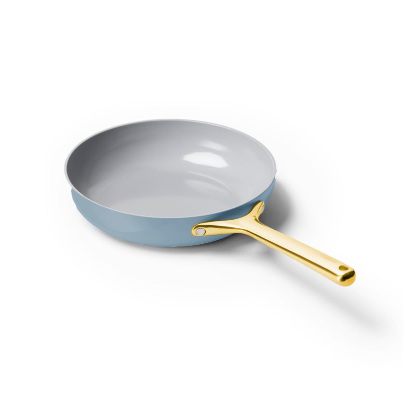 Caraway &amp;reg; Blue Lagoon Ceramic Non-Stick 10.5&quot; Fry Pan With Gold Hardware