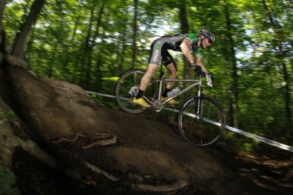 Mike flowing the technical forest tracks at MSA (photo credit Gary Green).
