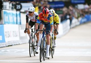 Mads Pedersen outsprints Wout van Aert to take a second third-place in as many years at the 2025 edition of Paris-Roubaix