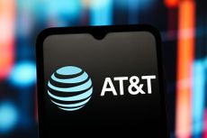AT&T logo displayed on cell phone screen