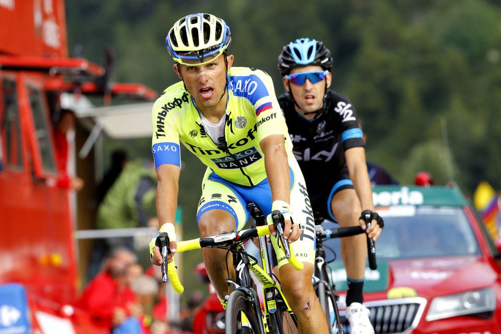 Rafal Majka crosses the line