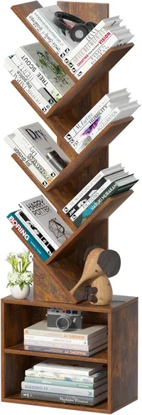 Sheepam 10-tier bookshelf tree