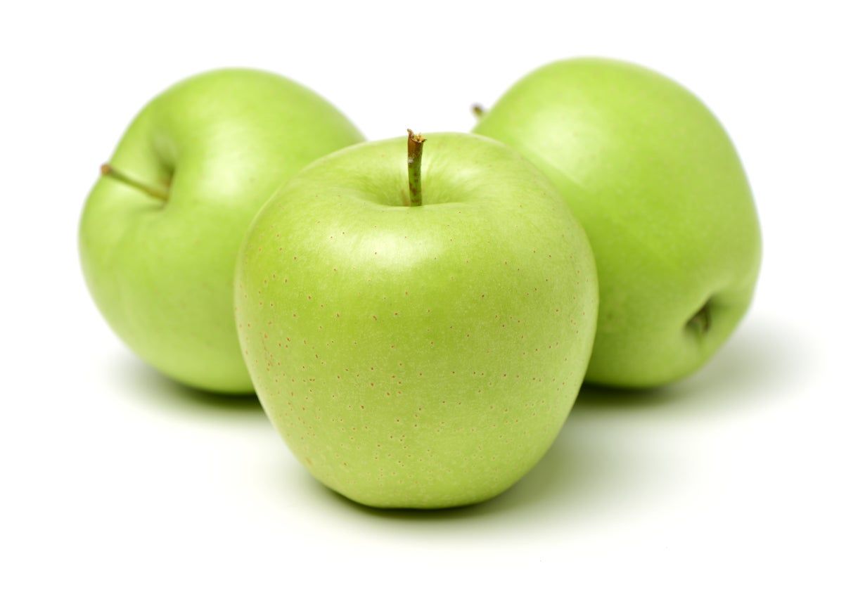 Three Green Granny Smith Apples