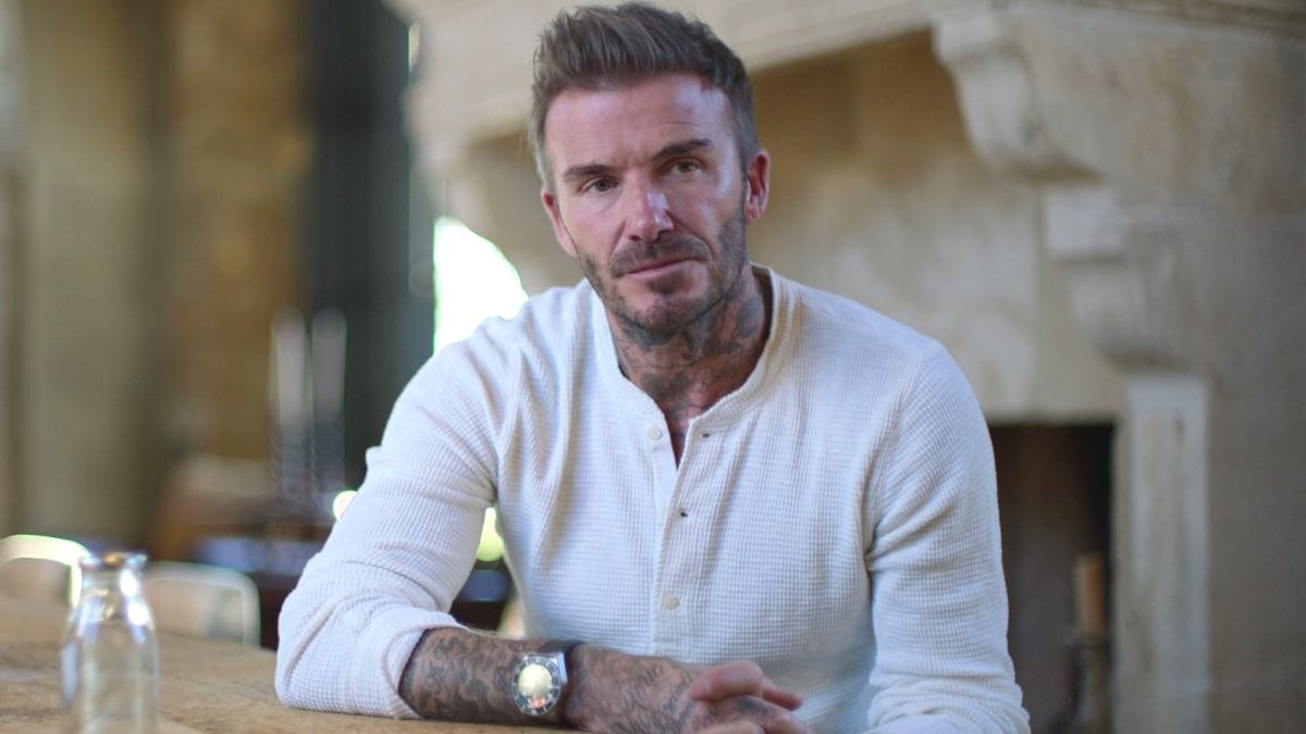 David Beckham gives an interview for the Netflix docuseries Beckham.