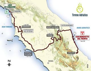 Tirreno-Adriatico 2016 race map