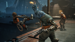 Cabb Uppercut uppercutting an opponent in zoomed-in Zero Company gameplay