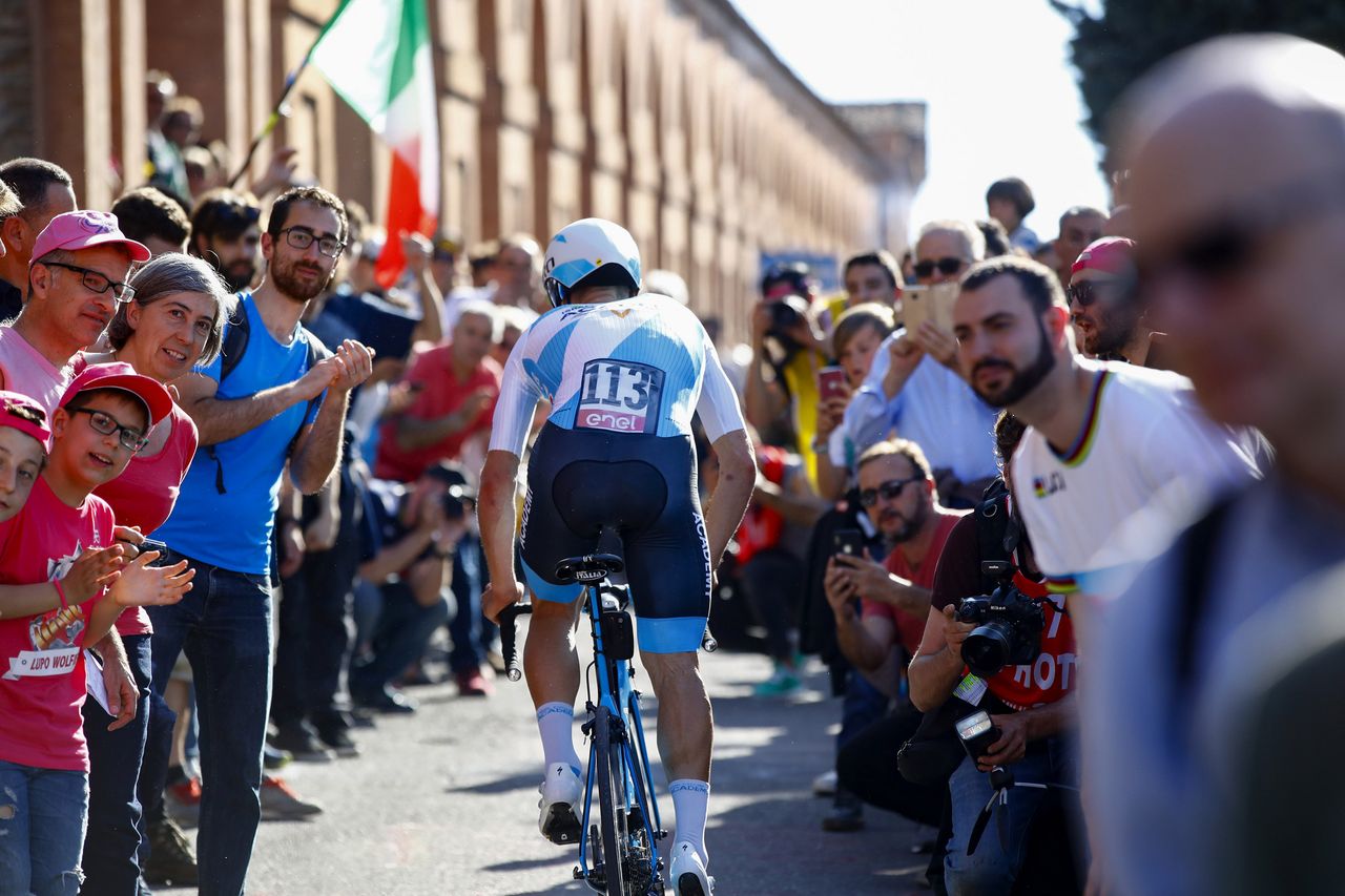 Guillaume Boivin (Israel Cycling Academy) races up the climb