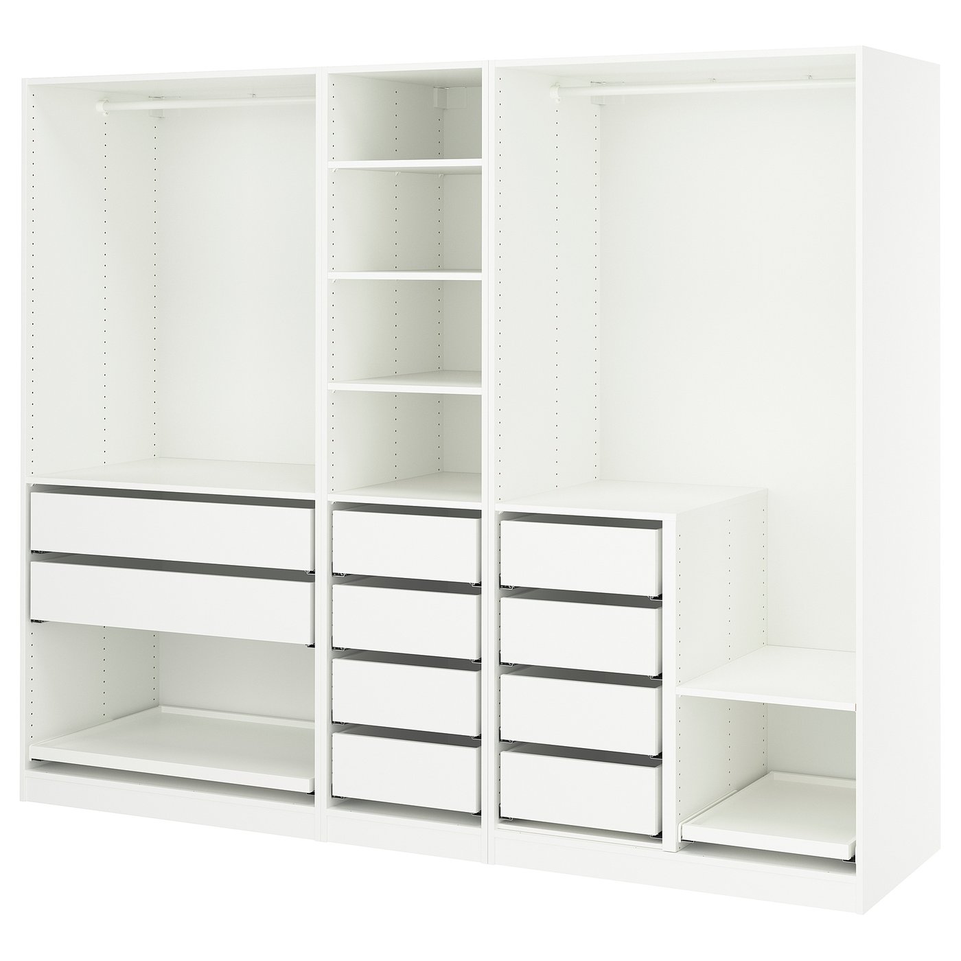 Pax Wardrobe Combination - White 98 3/8x22 7/8x79 1/8 &quot;