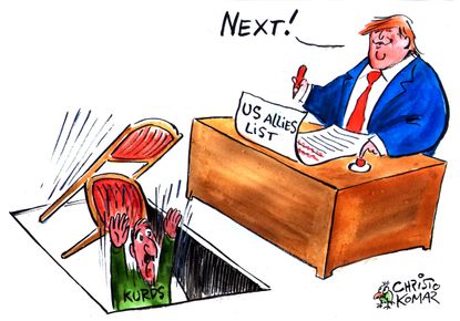 Political Cartoon U.S. Trump US Allies List Kurds Dropped