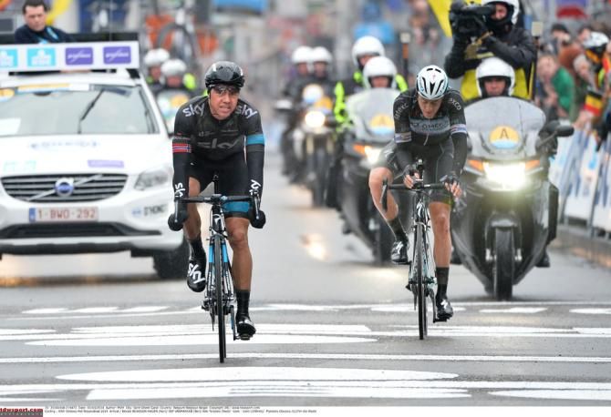 Edvald Boasson Hagen (Team Sky) takes third in Omloop Het Nieuwsblad