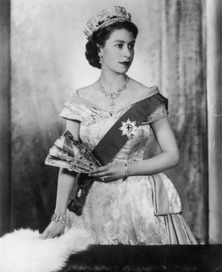 Portrait of Queen Elizabeth II in 1955