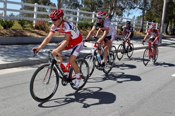 John Bennett (California Giant-Specialized) takes his turn on the front of the break