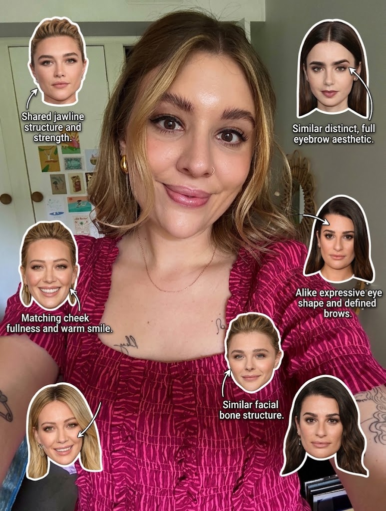 Celebrity twin makeup