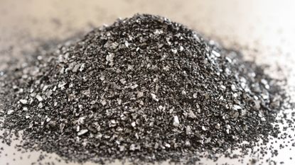 A pile of charcoal