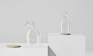 Glass bell jars for Gigina and Angelo's bathroom
