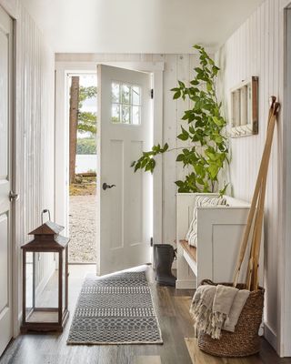 a small white entryway