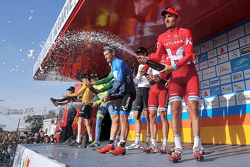 The final podium at Volta ao Algarve