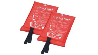 pair of fire blankets in packages