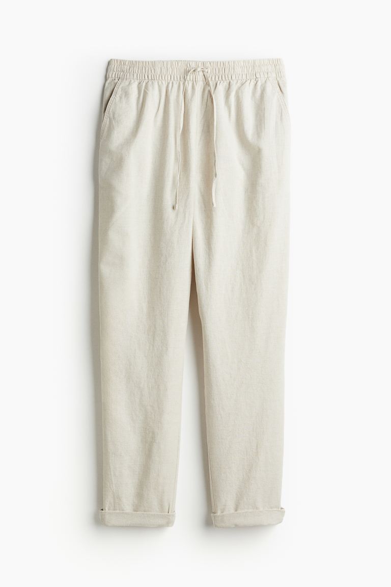 Linen-Blend Joggers