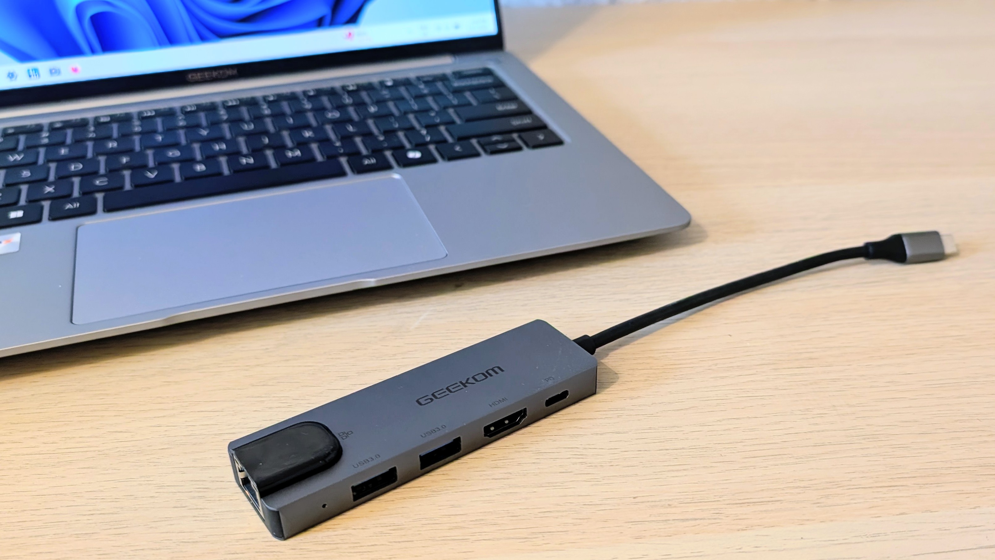 The Geekom X14Pro on a desk