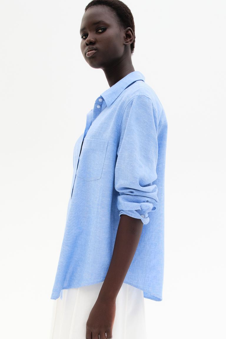 Linen-Blend Shirt