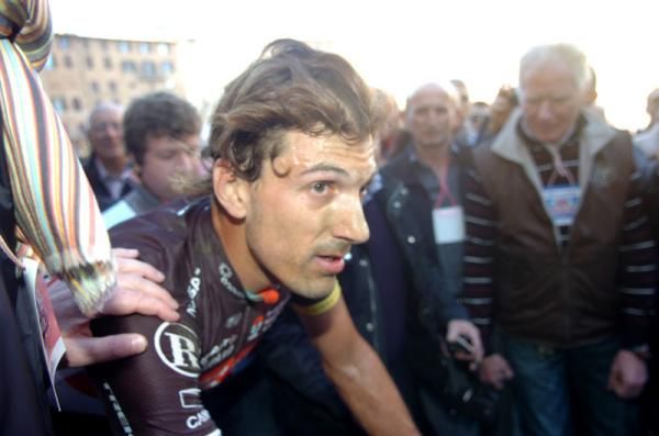 Fabian Cancellara (RadioShack-Nissan) after winning Strade Bianche