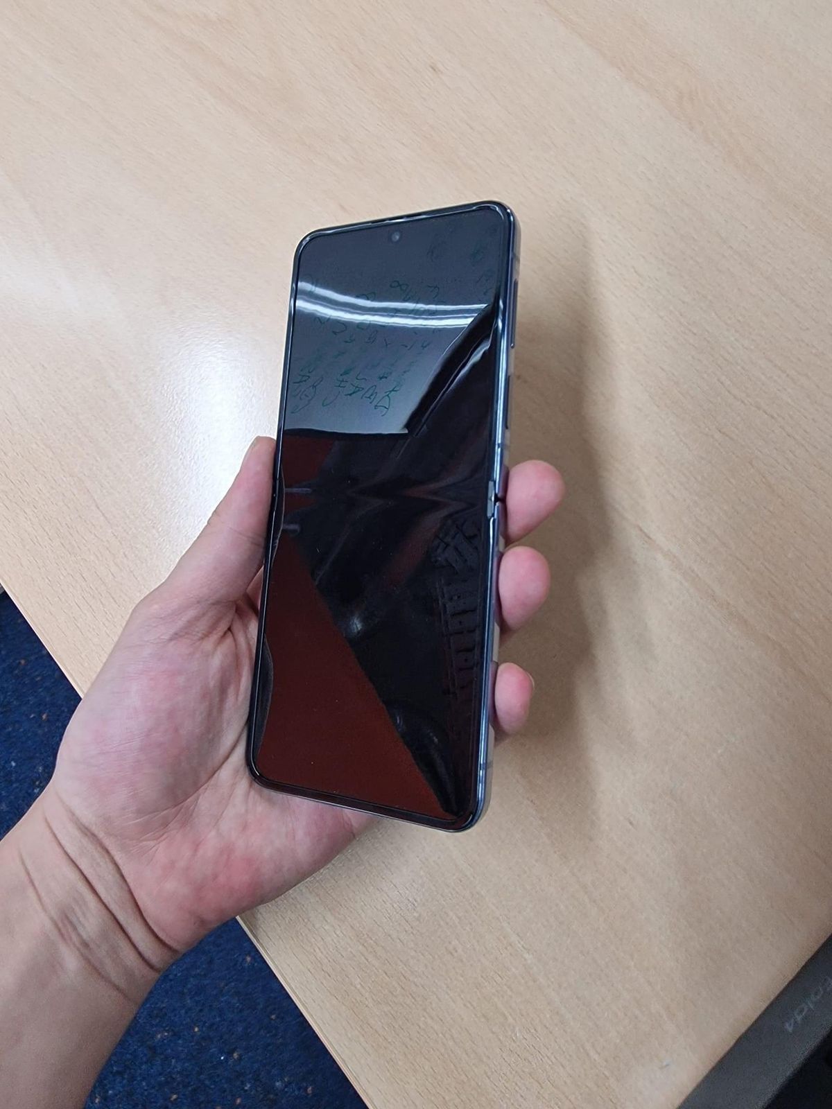 Samsung Galaxy Z Flip 4 real-world photos in blue color variant