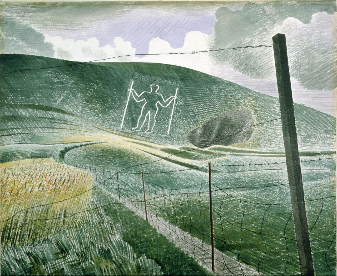 The Long Man of Wilmington, 1939, by Eric Ravilious.