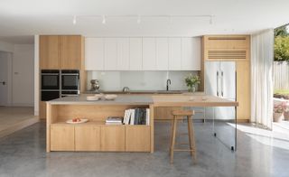 Kitchen in Oliver Leech Architects' Epsom house extension