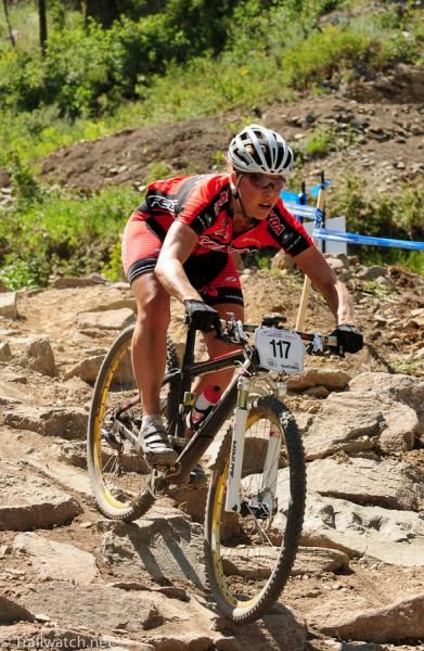 Amanda Carey (Kenda-Felt) riding a very strong race
