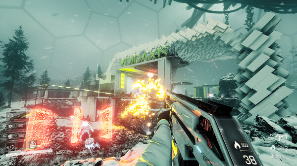 A screenshot from the FPS game Void/Breaker