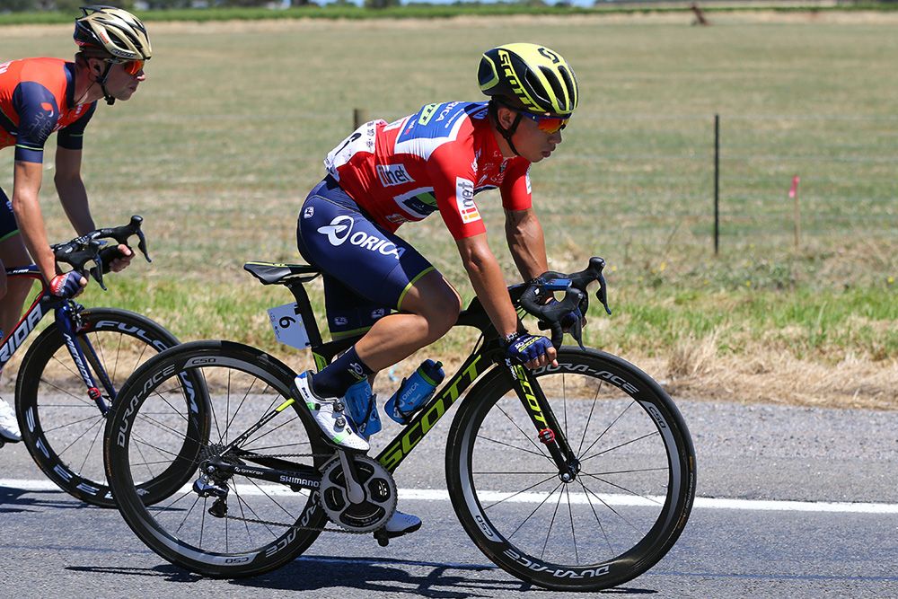Caleb Ewan is now in the red points jersey