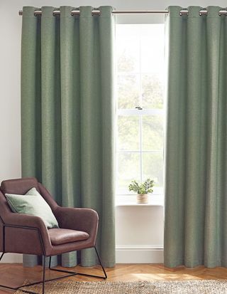 La Redoute, Textured Marl Effect Blackout Eyelet Curtains